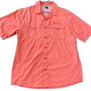 Field & Stream short sleeved button down fishing shirt Light orange Men’s L